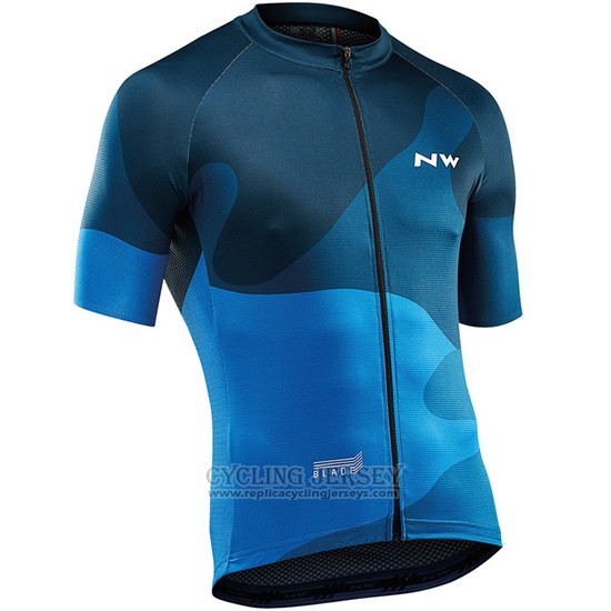 2019 Cycling Jersey Northwave Blue Short Sleeve and Bib Short