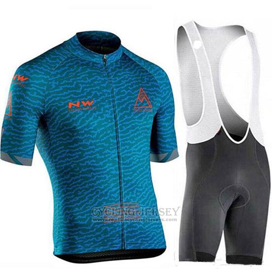 2019 Cycling Jersey Northwave Dark Blue Short Sleeve and Bib Short