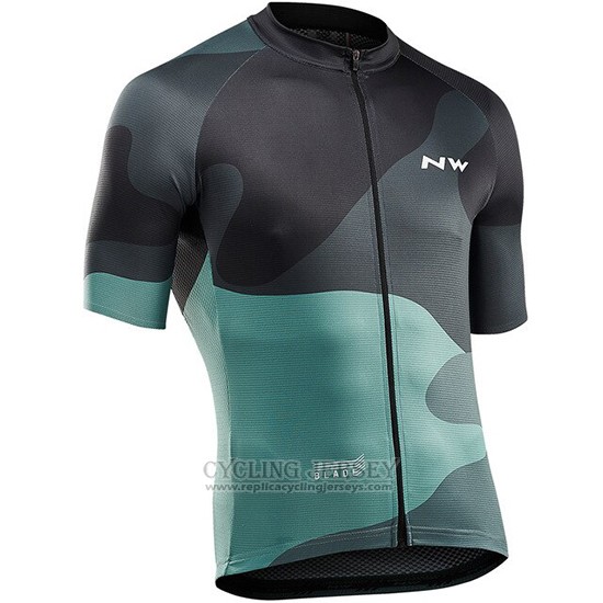 2019 Cycling Jersey Northwave Green Short Sleeve and Bib Short