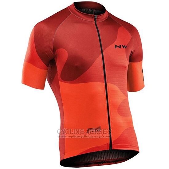2019 Cycling Jersey Northwave Orange Short Sleeve and Bib Short