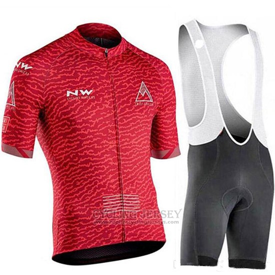 2019 Cycling Jersey Northwave Red Short Sleeve and Bib Short(2)