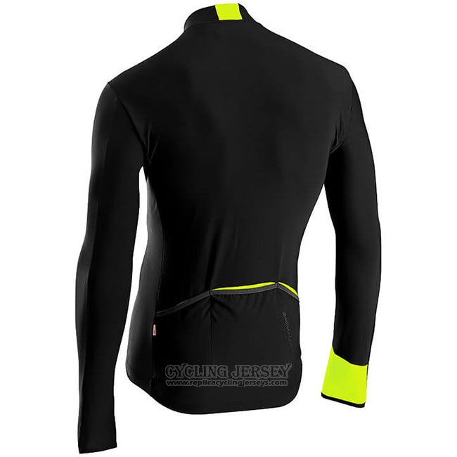 Cycling Jersey Northwave Black Yellow Long Sleeve and Bib Tight