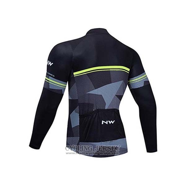 2020 Cycling Jersey Northwave Black Gray Long Sleeve And Bib Tight