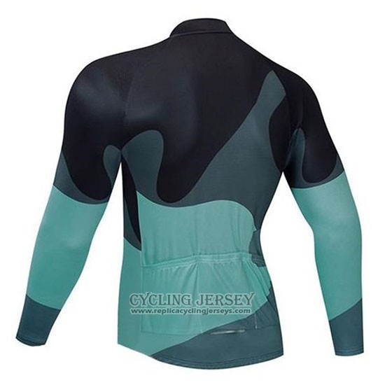 2020 Cycling Jersey Northwave Black Green Long Sleeve And Bib Tight