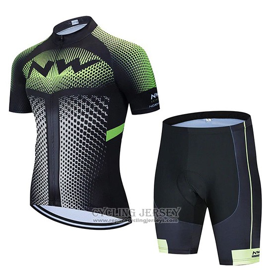 2020 Cycling Jersey Northwave Black White Green Short Sleeve And Bib Short