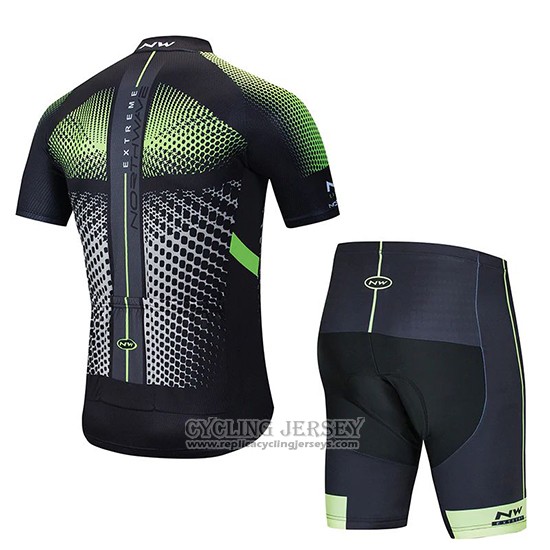 2020 Cycling Jersey Northwave Black White Green Short Sleeve And Bib Short