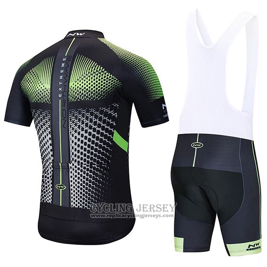 2020 Cycling Jersey Northwave Black White Green Short Sleeve And Bib Short