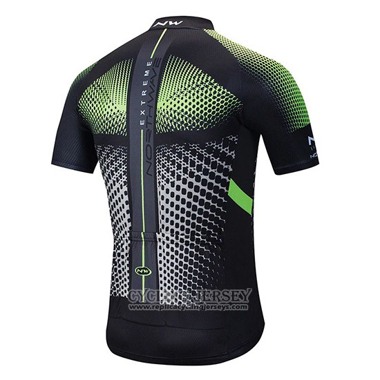 2020 Cycling Jersey Northwave Black White Green Short Sleeve And Bib Short
