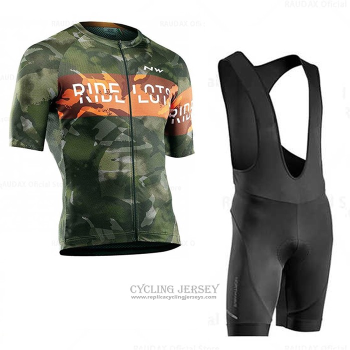 2020 Cycling Jersey Northwave Camouflage Short Sleeve And Bib Short