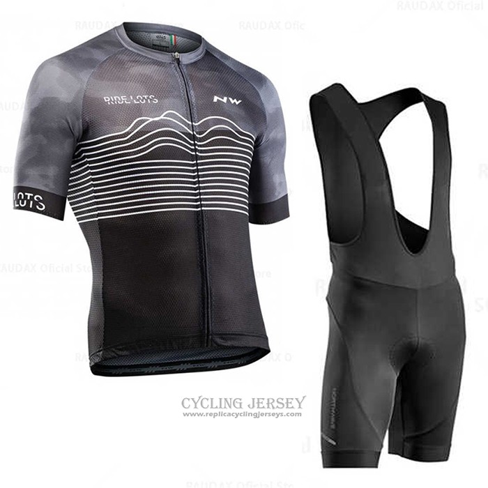 2020 Cycling Jersey Northwave Gray Black Short Sleeve And Bib Short