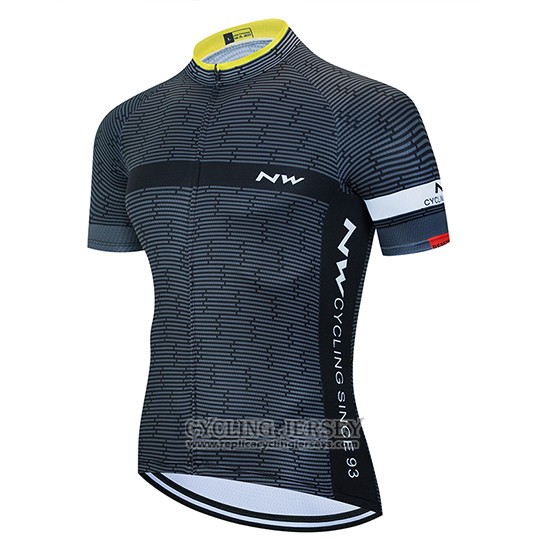 2020 Cycling Jersey Northwave Gray Black White Short Sleeve And Bib Short