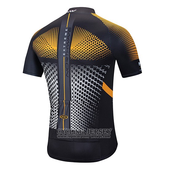 2020 Cycling Jersey Northwave Orange Black Short Sleeve And Bib Short