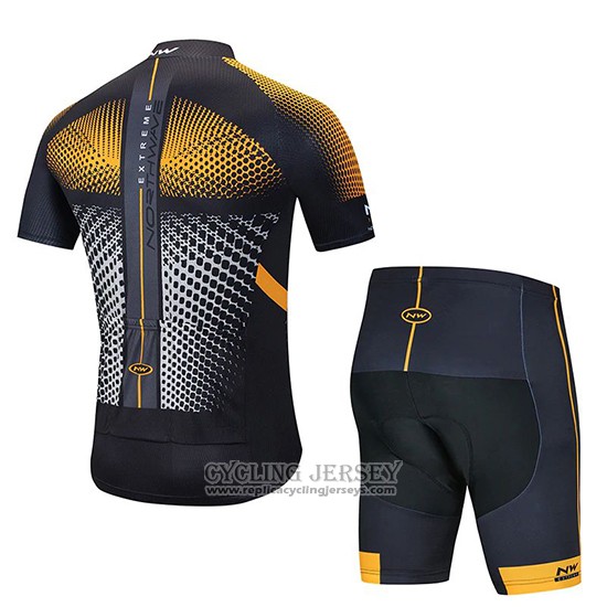 2020 Cycling Jersey Northwave Orange Black Short Sleeve And Bib Short