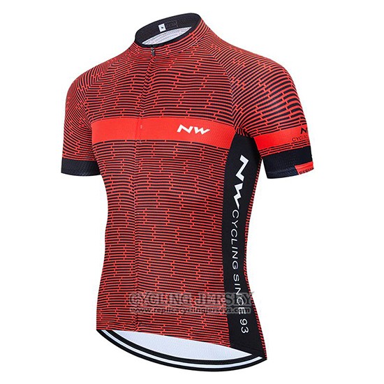 2020 Cycling Jersey Northwave Red Black White Short Sleeve And Bib Short