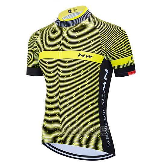 2020 Cycling Jersey Northwave Yellow Black White Short Sleeve And Bib Short
