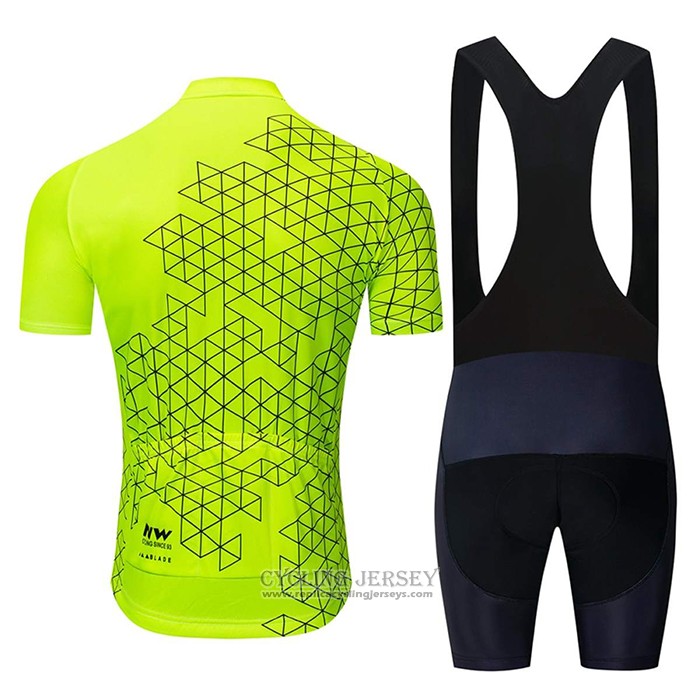 2020 Cycling Jersey Northwave Yellow Short Sleeve And Bib Short