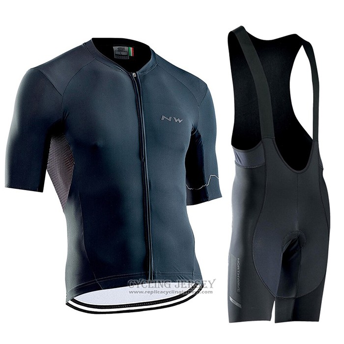 2021 Cycling Jersey Northwave Dark Blue Short Sleeve And Bib Short