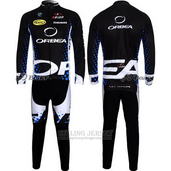 2013 Cycling Jersey Orbea Black Long Sleeve and Bib Tight