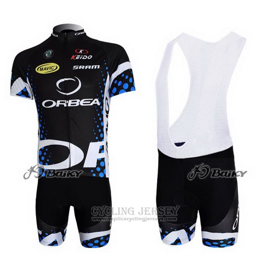 2013 Cycling Jersey Orbea Black Short Sleeve and Bib Short
