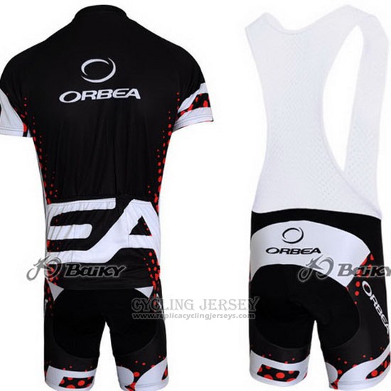 2013 Cycling Jersey Orbea Black and Red Short Sleeve and Bib Short