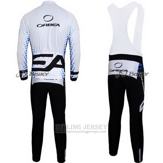 2013 Cycling Jersey Orbea Black and White Long Sleeve and Bib Tight