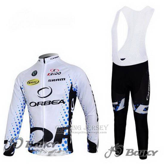 2013 Cycling Jersey Orbea Black and White Long Sleeve and Bib Tight
