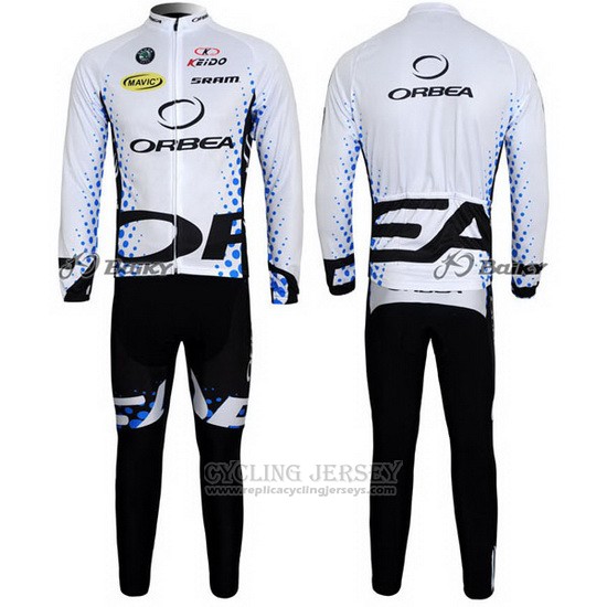 2013 Cycling Jersey Orbea Black and White Long Sleeve and Bib Tight