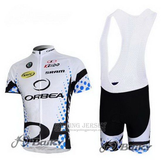 2013 Cycling Jersey Orbea Black and White Short Sleeve and Bib Short