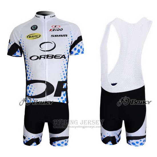 2013 Cycling Jersey Orbea Black and White Short Sleeve and Bib Short