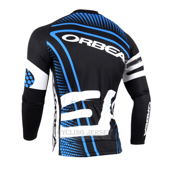 2014 Cycling Jersey Orbea Black and Blue Long Sleeve and Bib Tight
