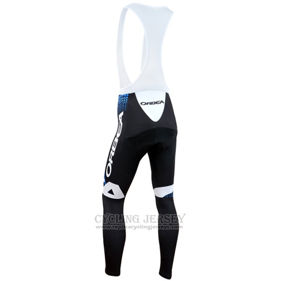 2014 Cycling Jersey Orbea Black and Blue Long Sleeve and Bib Tight