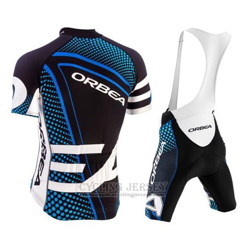 2015 Cycling Jersey Orbea Black and Blue Short Sleeve and Bib Short