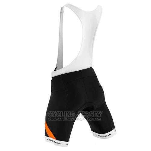 2015 Cycling Jersey Orbea Black and Orange Short Sleeve and Bib Short
