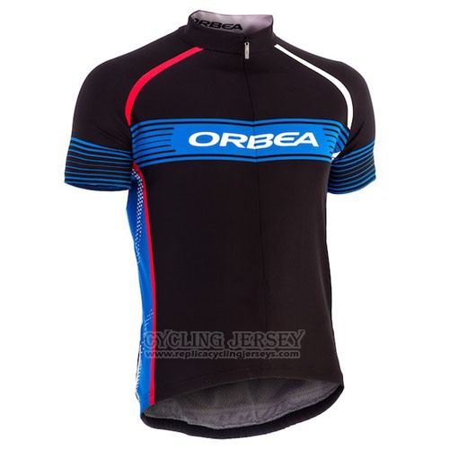 2015 Cycling Jersey Orbea Black and Sky Blue Short Sleeve and Bib Short