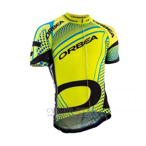 2015 Cycling Jersey Orbea Black and Yellow Short Sleeve and Bib Short