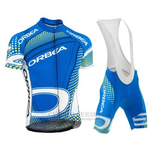 2015 Cycling Jersey Orbea Sky Blue and Black Short Sleeve and Bib Short