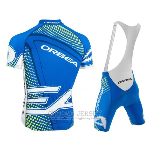 2015 Cycling Jersey Orbea Sky Blue and Black Short Sleeve and Bib Short
