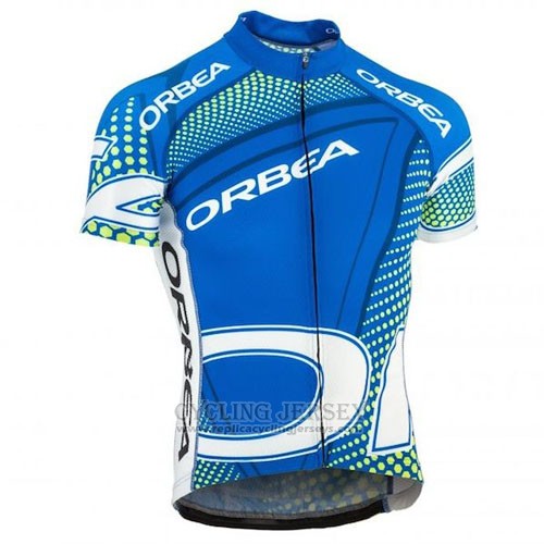 2015 Cycling Jersey Orbea Sky Blue and Black Short Sleeve and Bib Short