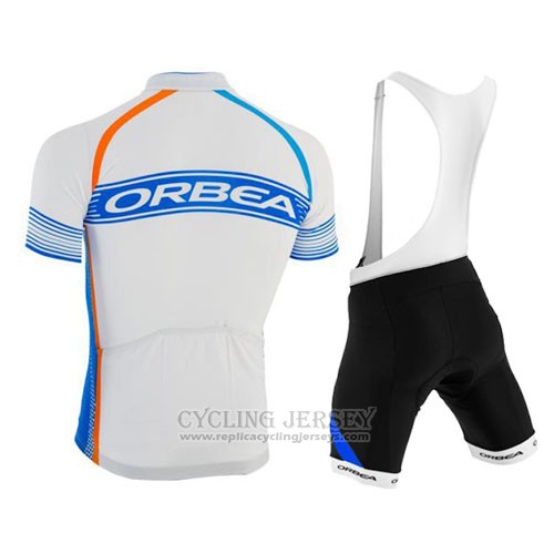 2015 Cycling Jersey Orbea Sky Blue and White Short Sleeve and Bib Short