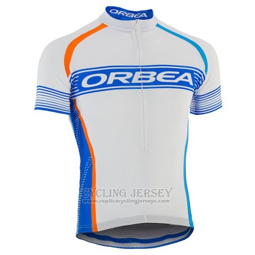 2015 Cycling Jersey Orbea Sky Blue and White Short Sleeve and Bib Short