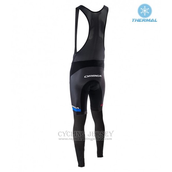 2017 Cycling Jersey Orbea Black and Blue Long Sleeve and Bib Tight