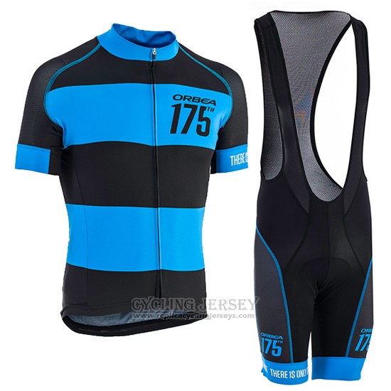 2017 Cycling Jersey Orbea Black and Blue Short Sleeve and Bib Short