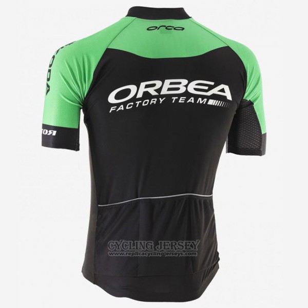 2017 Cycling Jersey Orbea Black and Green Short Sleeve and Bib Short