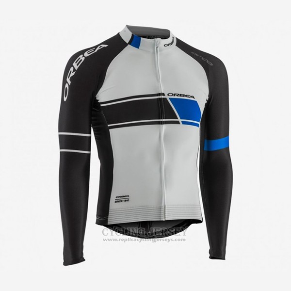 2017 Cycling Jersey Orbea Black and White Long Sleeve and Bib Tight