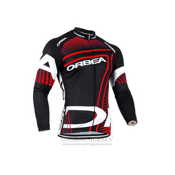 2017 Cycling Jersey Orbea Red and Black Long Sleeve and Bib Tight