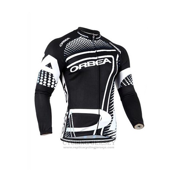 2017 Cycling Jersey Orbea White and Black Long Sleeve and Bib Tight