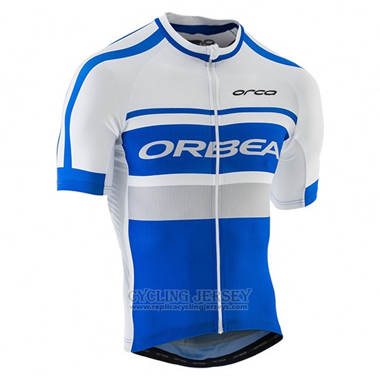 2017 Cycling Jersey Orbea White and Blue Short Sleeve and Bib Short