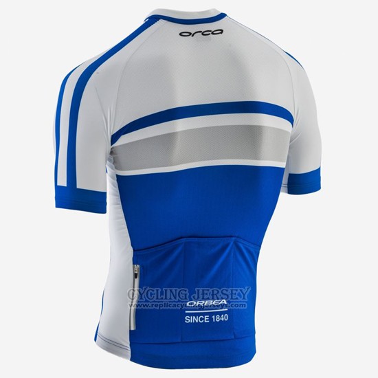 2017 Cycling Jersey Orbea White and Blue Short Sleeve and Bib Short