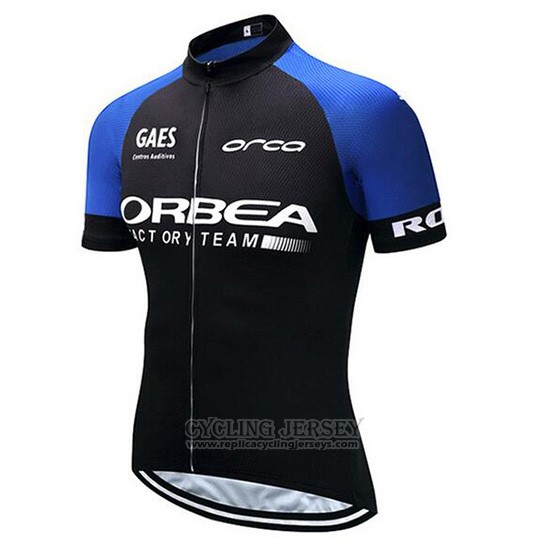 2018 Cycling Jersey Orbea Black and Blue Short Sleeve and Bib Short