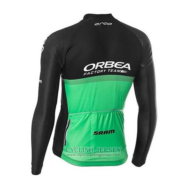2020 Cycling Jersey Orbea Black Green Long Sleeve And Bib Tight